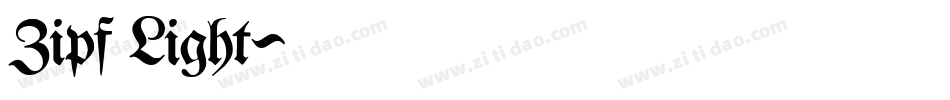 Zipf Light字体转换